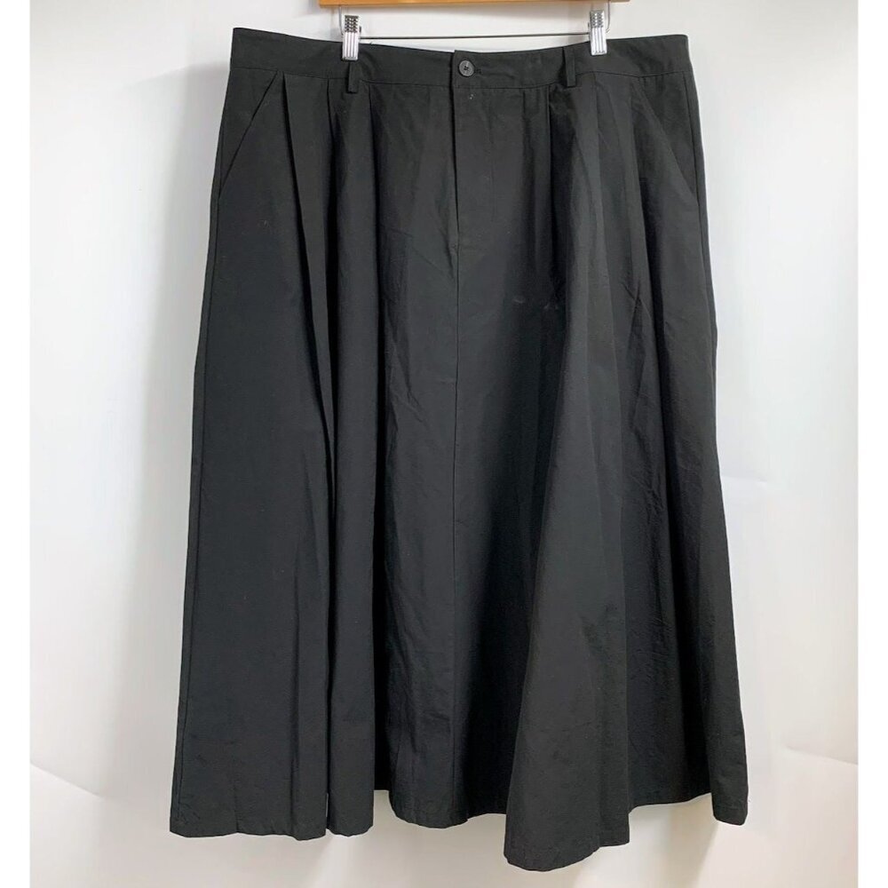 Cider Women's Pleated Front Midi Belted Slowing Skirt Size 3XL NWT
